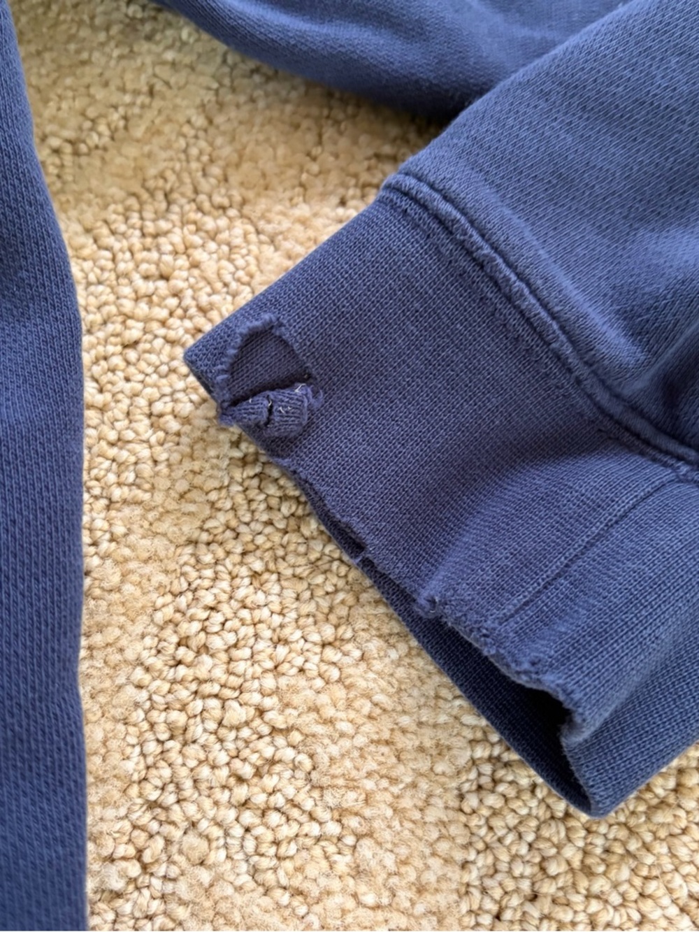 Nike Men's Dark Blue Pullover Hoodie with Swoosh - Picture 4 of 11